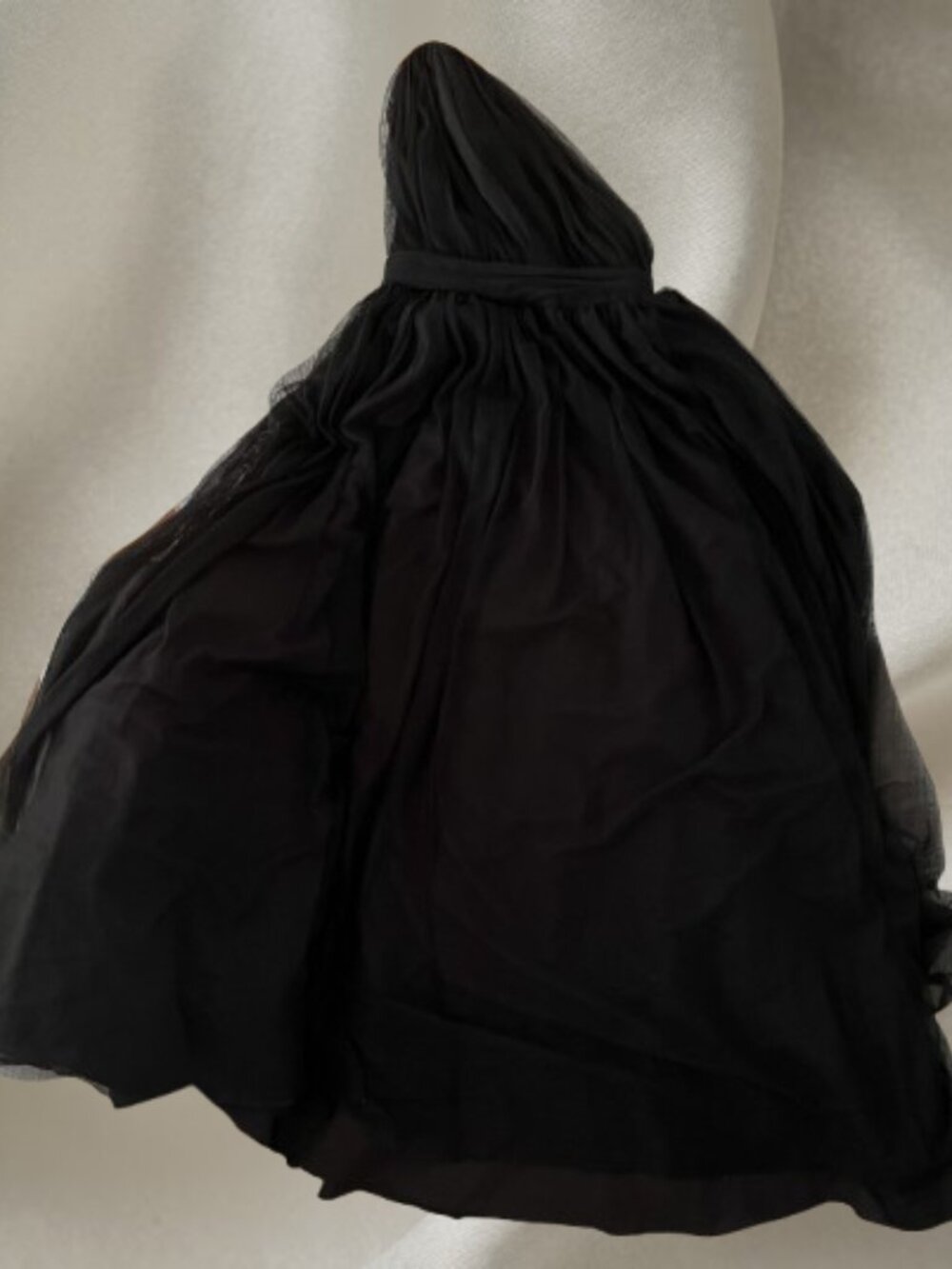 ASOS formal one shoulder black dress with underskirt